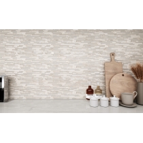 LUCENTE - 12X13, AMBRATO LINEAR STONE & GLASS BLEND, GLOSSY/MATTE